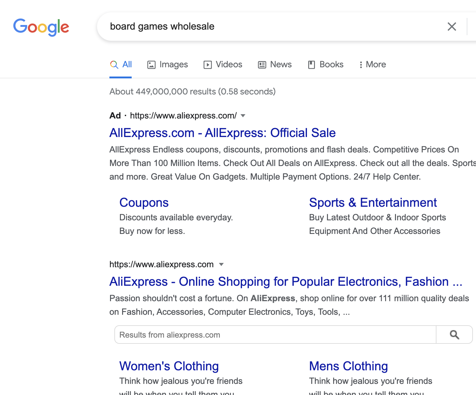 Aliexpress Google - Paid Ads